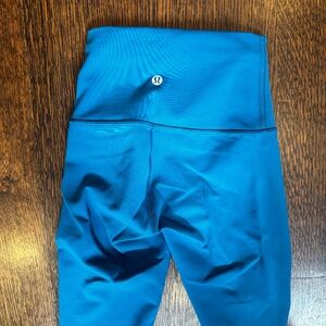 Teal High Rise Lululemon Leggings 0